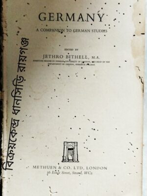 Germany A Companion To German Studies -Edited By Jethro Bithell