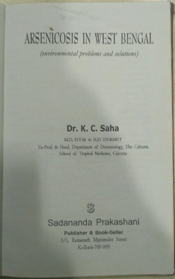 Arsenicosis In West Bengal -Dr.K.C. Saha
