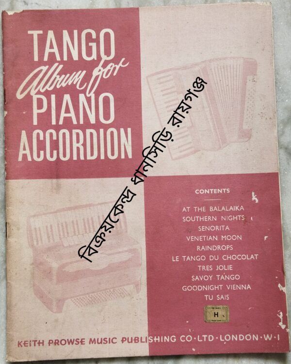 Tango Album for Piano Accordion -Arranged by Conway Graves